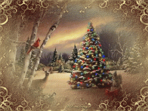CHRISTMAS CARD 18 Paysage de noel